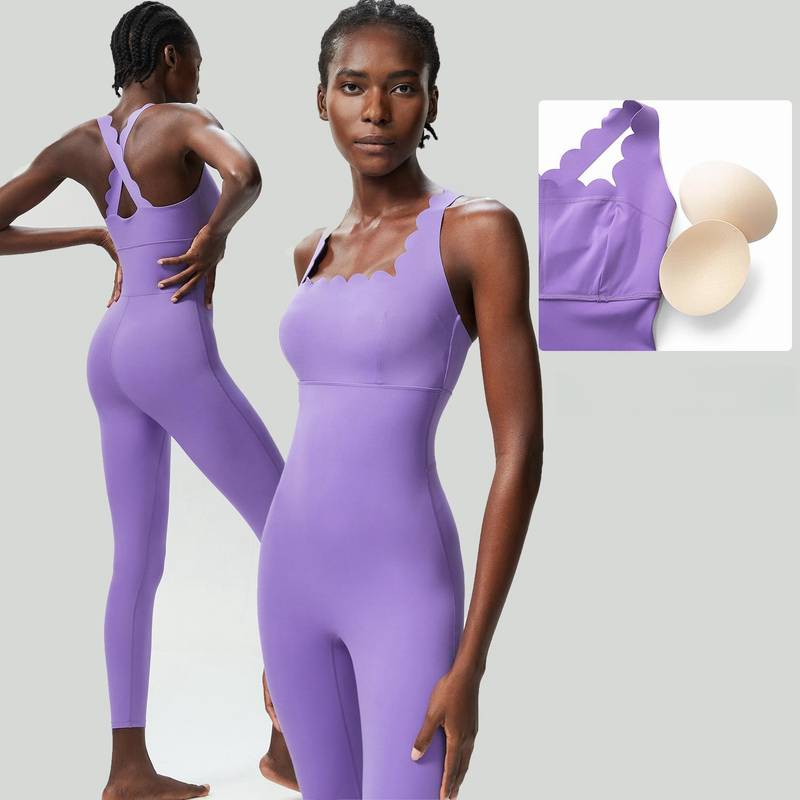 Cross Back Flower Jumper Suits H004 - Image 2