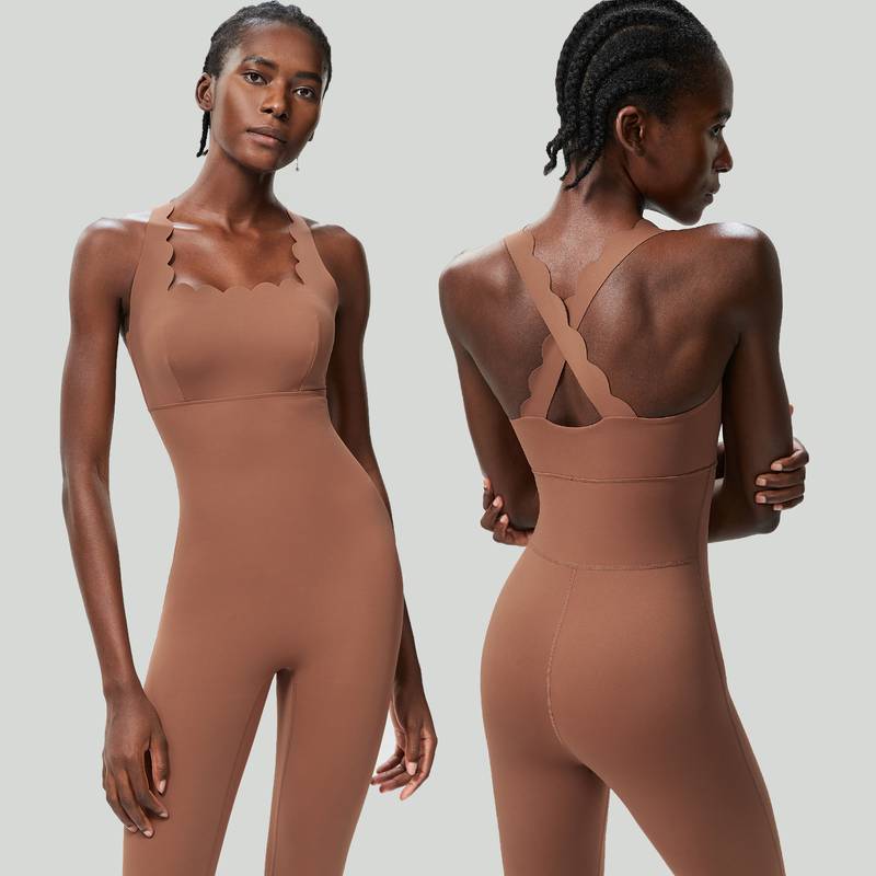 Cross Back Flower Jumper Suits H004 - Image 3
