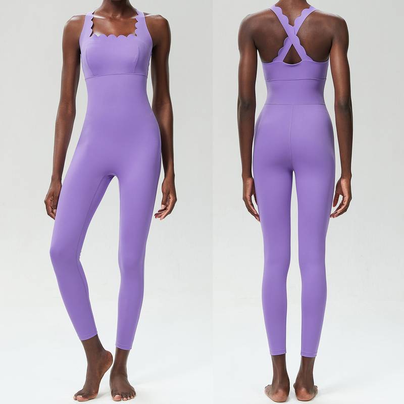 Cross Back Flower Jumper Suits H004 - Image 4