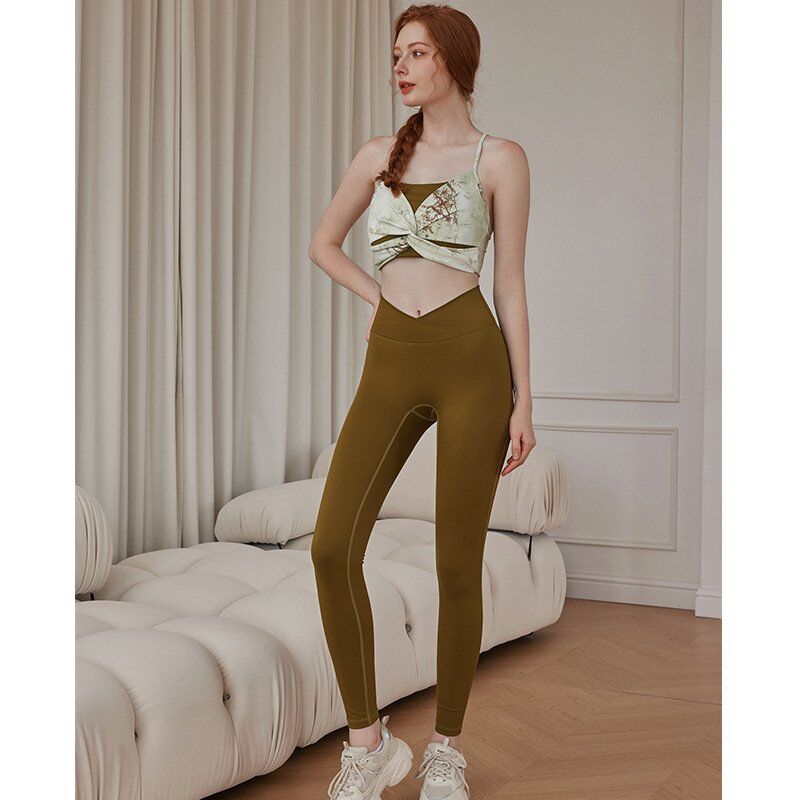 Wholesales Printing Sports Bra and Gym Leggings Sets H028 - Image 8